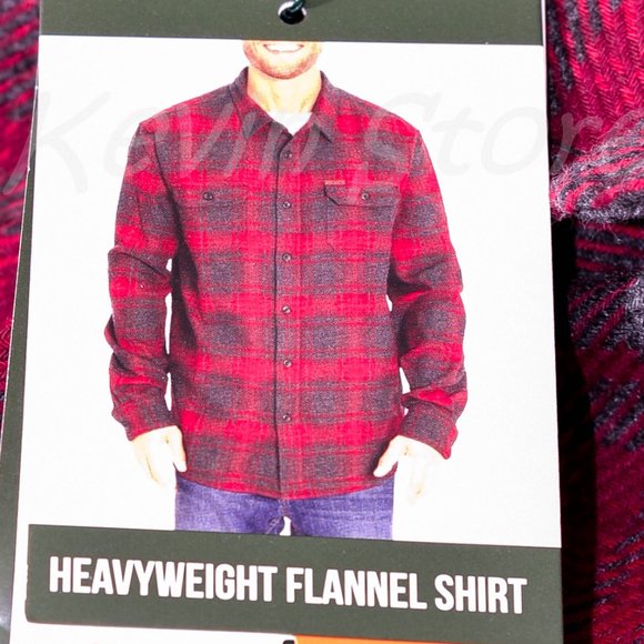 Red/gray  NWT Orvis‎ men heavy weight flannel - Picture 7 of 8